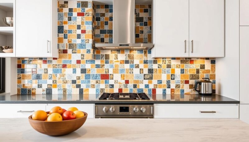 mixed material mosaic backsplash mixed material mosaic backsplash